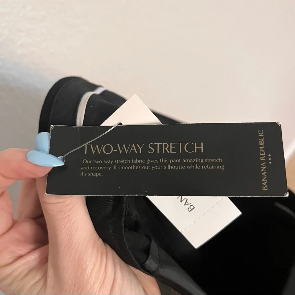 NEW Banana Republic Black Dress Pants Sloan mid rise slim ankle size 8 - Picture 8 of 12